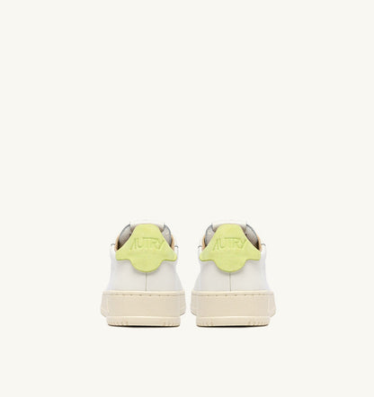AUTRY DALLAS LOW SNEAKERS IN DAIQUIRI GREEN AND MARSHMALLOW LEATHER