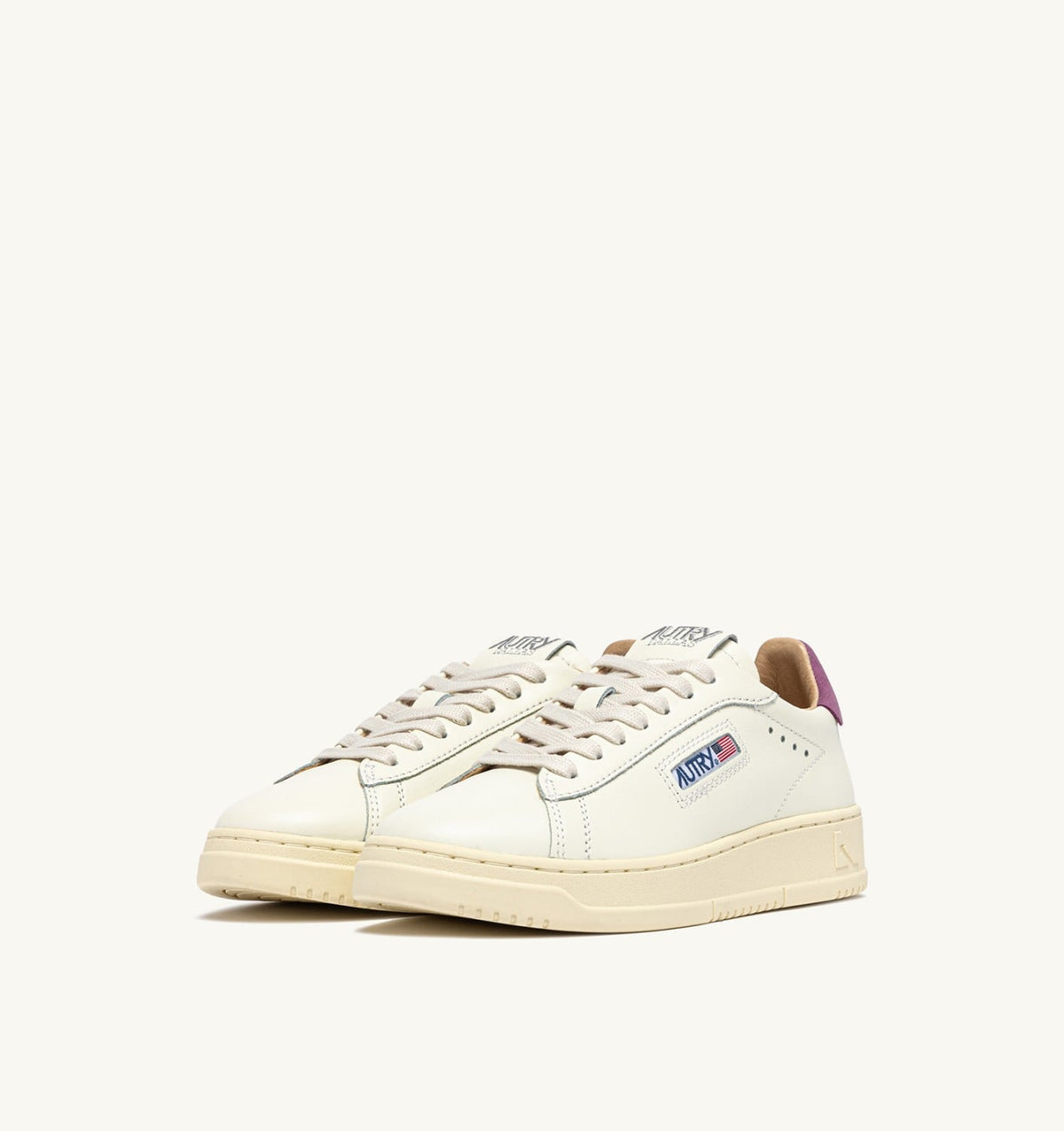 AUTRY DALLAS LOW SNEAKERS IN FLORENCE AND MARSHMALLOW LEATHER
