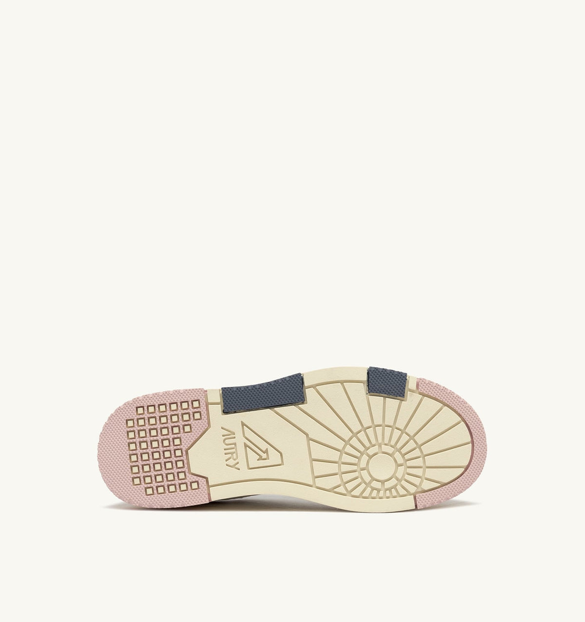 AUTRY CLC LOW SNEAKERS IN WHITE AND PEACH WHIP LEATHER SUEDE