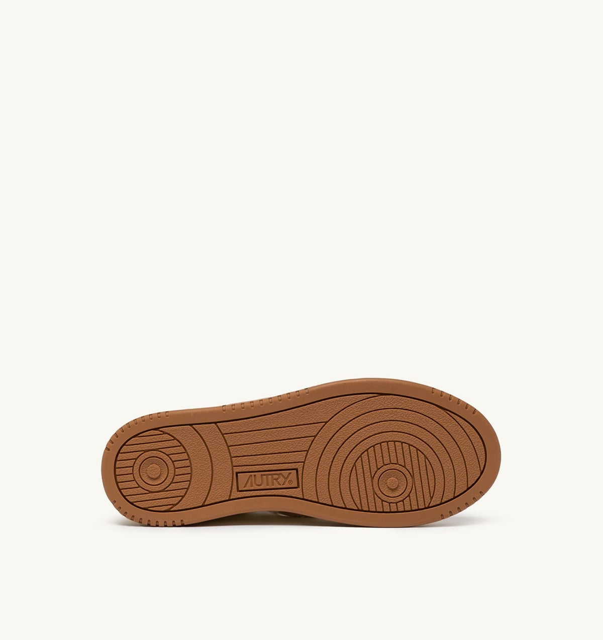 AUTRY MED-WAY SNEAKERS IN LEATHER COLOR MARSHMALLOW AND BROWN SUGAR