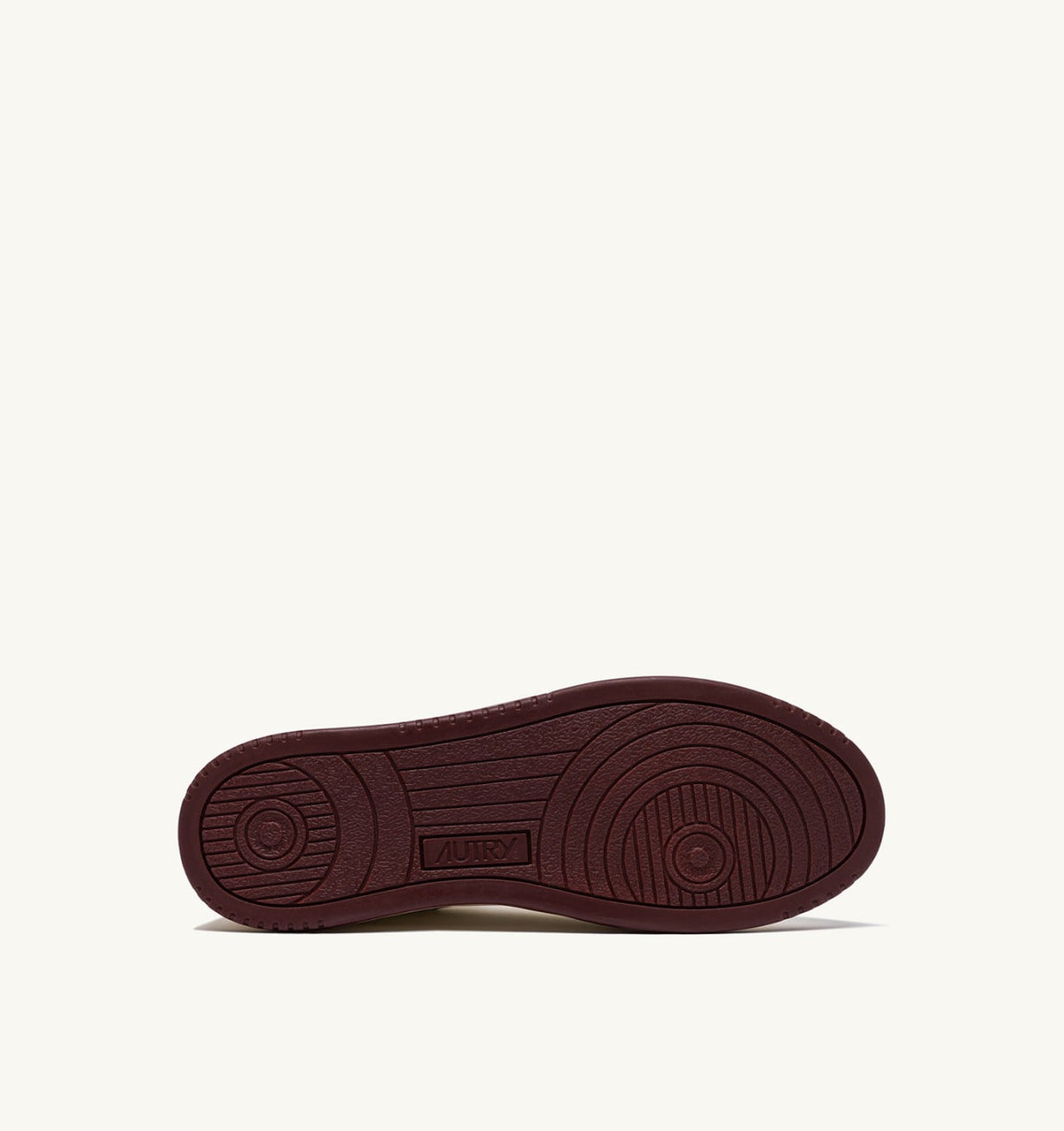 AUTRY MED-WAY SNEAKERS IN LEATHER COLOR MARSHMALLOW AND SYRAH