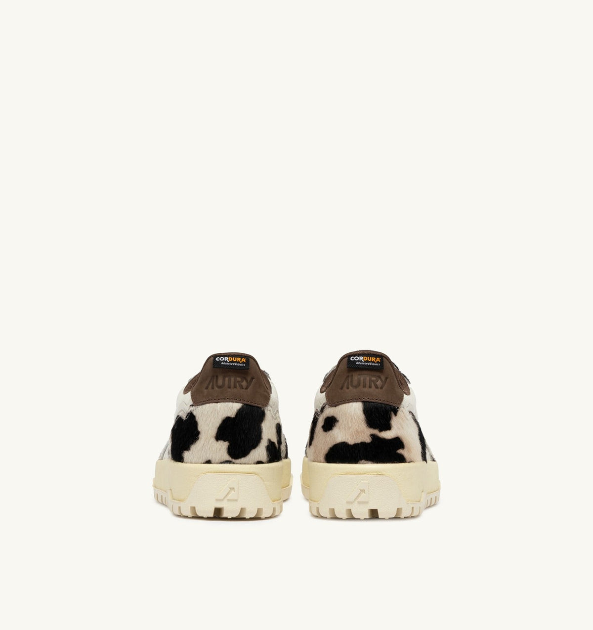 AUTRY WILDPACE LOW SNEAKERS IN MARSHMALLOW AND COW CORDURA AND LEATHER