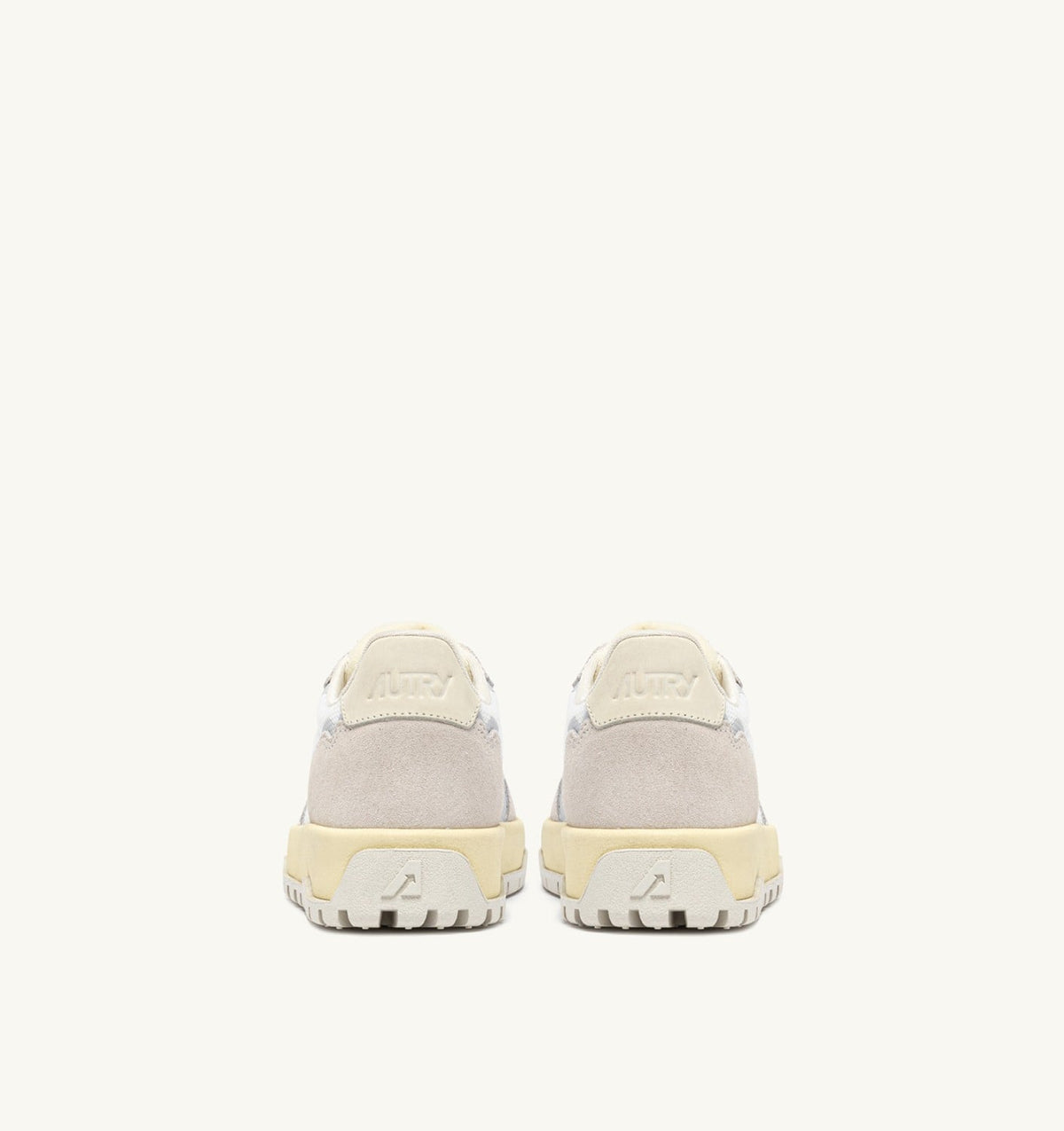 AUTRY WILDPACE LOW SNEAKERS IN WHITE AND MARSHMALLOW DRAGON MESH AND SUEDE