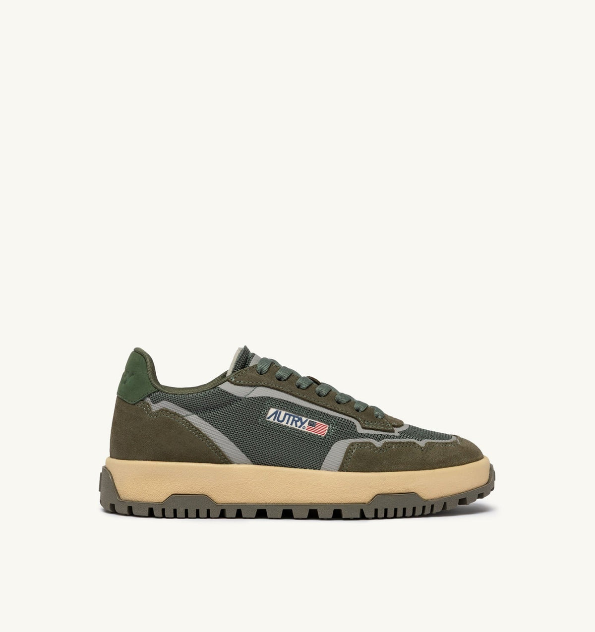 AUTRY WILDPACE LOW SNEAKERS IN SCHIO AND MILITARY MESH AND SUEDE