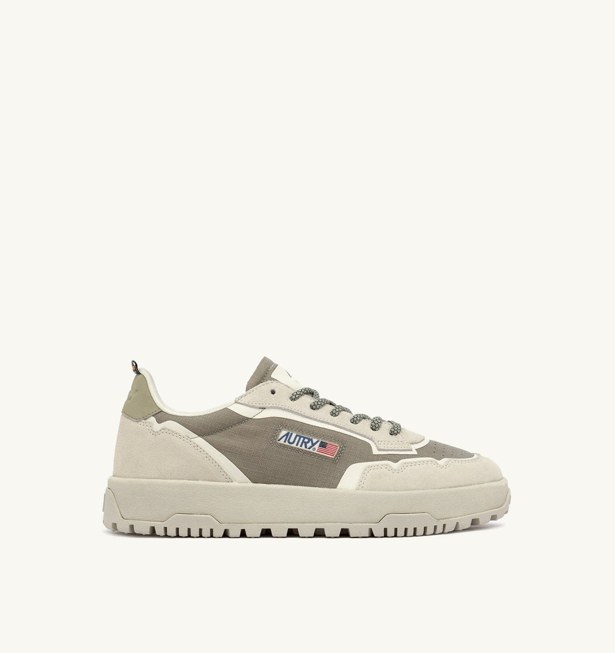 AUTRY WILDPACE LOW SNEAKERS IN ELMOND AND WHITE CORDURA AND SUEDE
