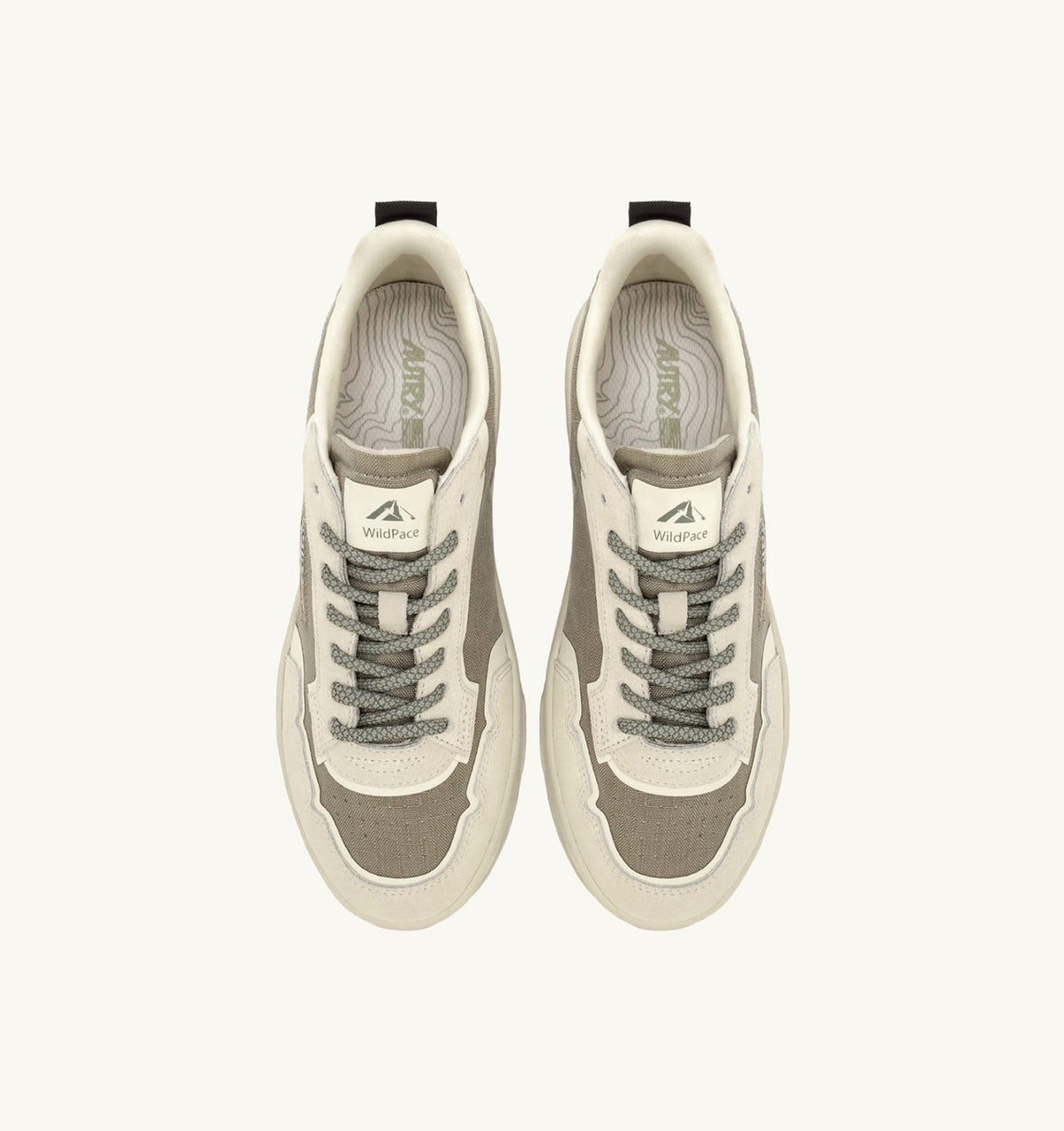 AUTRY WILDPACE LOW SNEAKERS IN ELMOND AND WHITE CORDURA AND SUEDE