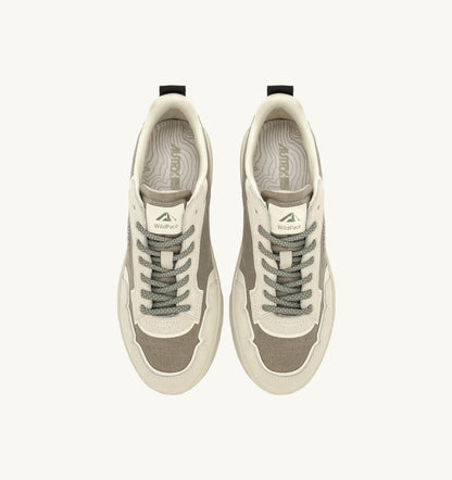 AUTRY WILDPACE LOW SNEAKERS IN ELMOND AND WHITE CORDURA AND SUEDE
