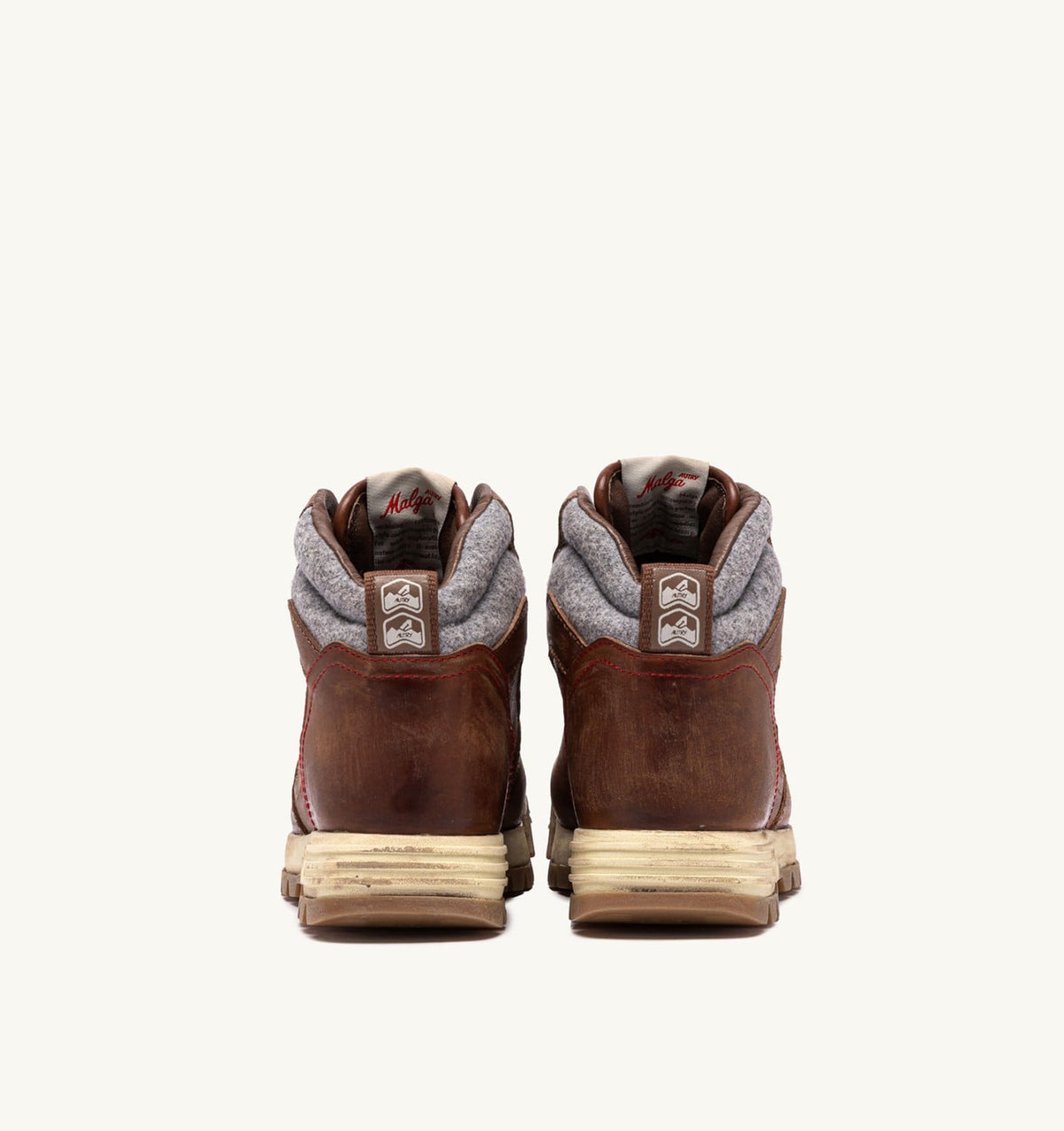 AUTRY MALGA BOOTS IN LEATHER COLOR NATURAL LEATHER AND GRAY