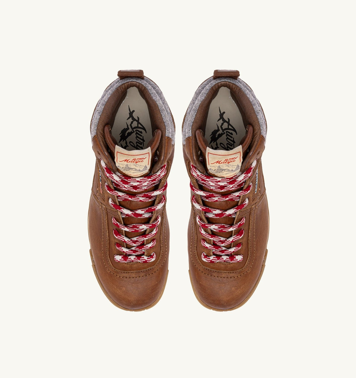 AUTRY MALGA BOOTS IN LEATHER COLOR NATURAL LEATHER AND GRAY