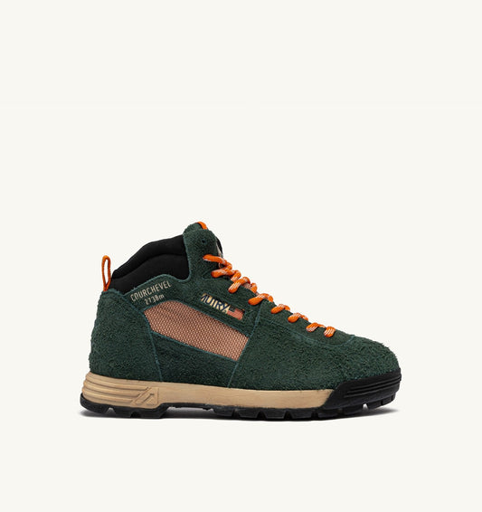 AUTRY MALGA COURCHEVEL IN PINE AND ORANGE OCHRE SUEDE