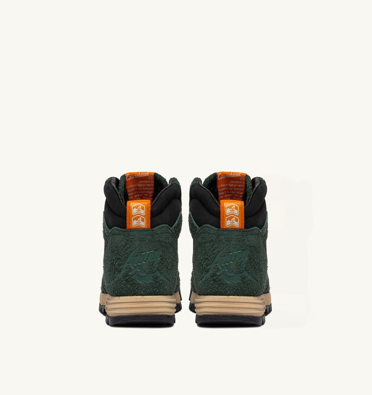 AUTRY MALGA COURCHEVEL IN PINE AND ORANGE OCHRE SUEDE