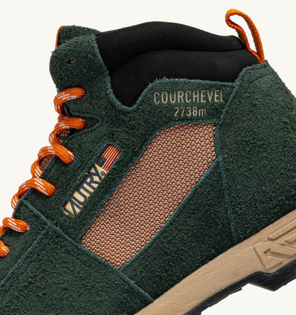 AUTRY MALGA COURCHEVEL IN PINE AND ORANGE OCHRE SUEDE