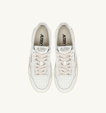 AUTRY MEDALIST PLATFORM SNEAKERS IN WHITE LEATHER