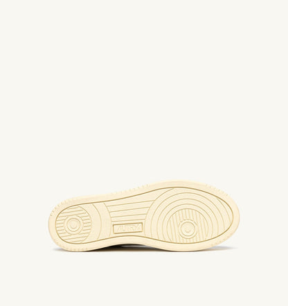 AUTRY MEDALIST PLATFORM SNEAKERS IN LEATHER COLOR WHITE AND LEOPARD